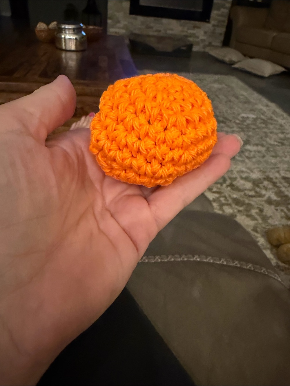 Handmade Orange Crochet Toss Ball - Kids Toy - Picture 1 of 1